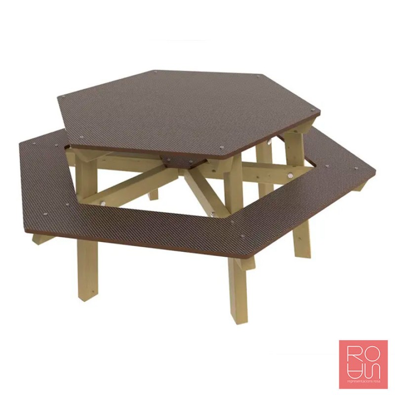 Taula de Pícnic per a Escoles Lyon Junior | Mobiliari Infantil Exterior